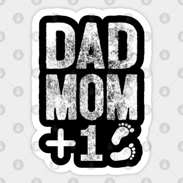 Dad Mom Plus One Sticker by Worldengine